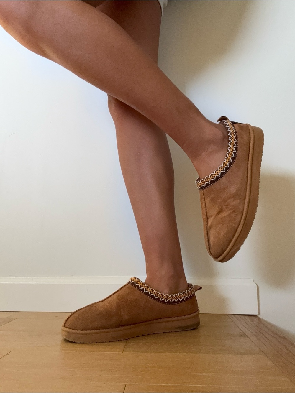 Women's UGG Tan Suede Slip-On Comfort Slippers